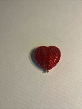 Collectible Kathrine Baumann Beverly Hills Heart Shaped Compact Mirror